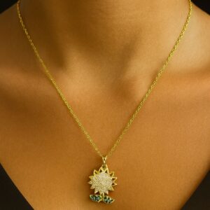 valorishine exclusive – sunflower shine Çelik kolye