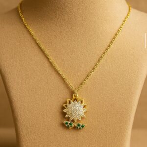 valorishine signature – sunflower shine Çelik kolye