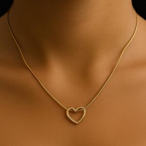 valorishine signature – minimal heart Çelik kolye