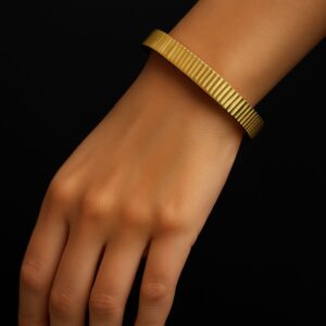 valorishine signature – minimal gold Çelik kelepçe