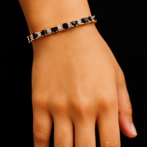 valorishine exclusive – black & white elegance Çelik bileklik