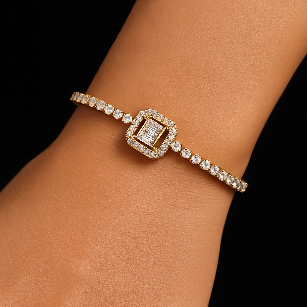 valorishine exclusive – diamond square elegance gold bileklik valorishine exclusive – diamond square elegance gold bileklik