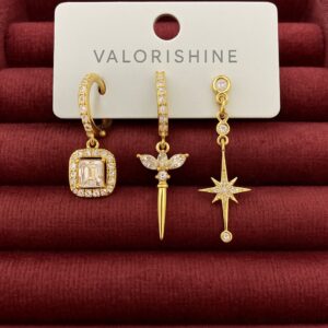 valorishine signature – astral trinity earrings