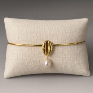 valorishine exclusive – golden shell pearl bracelet