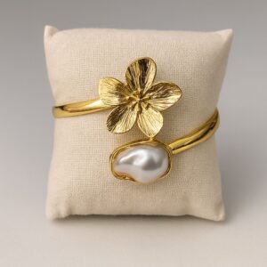 valorishine exclusive – golden blossom pearl cuff